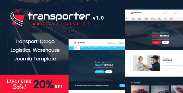 Transporter – Transport, Logistics, Cargo Joomla Template