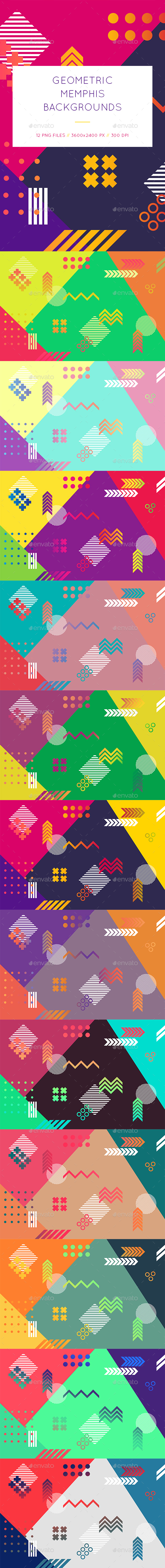 Geometric Memphis Backgrounds