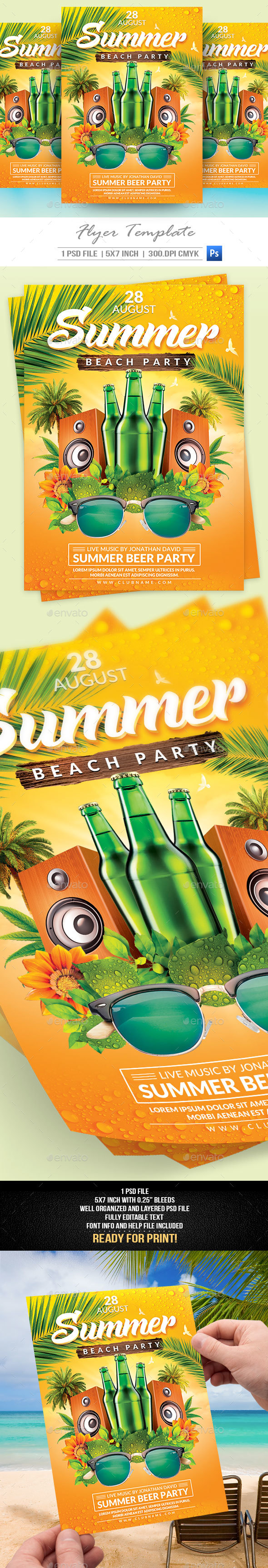 Summer Party Flyer Template V2