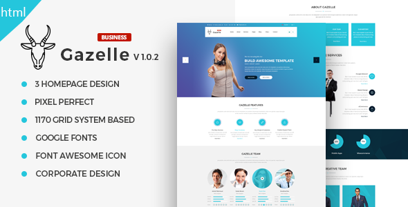 Gazelle - Fully Responsive Multi-Purpose HTML5 Website Template