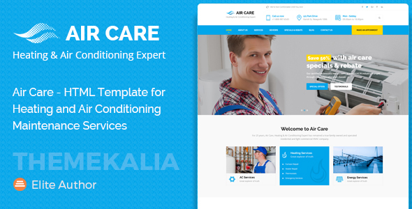 Air Care Html Template For Heating And Air Conditioning Maintenance Services Theme For U Heating And Air Conditioning Website Templates