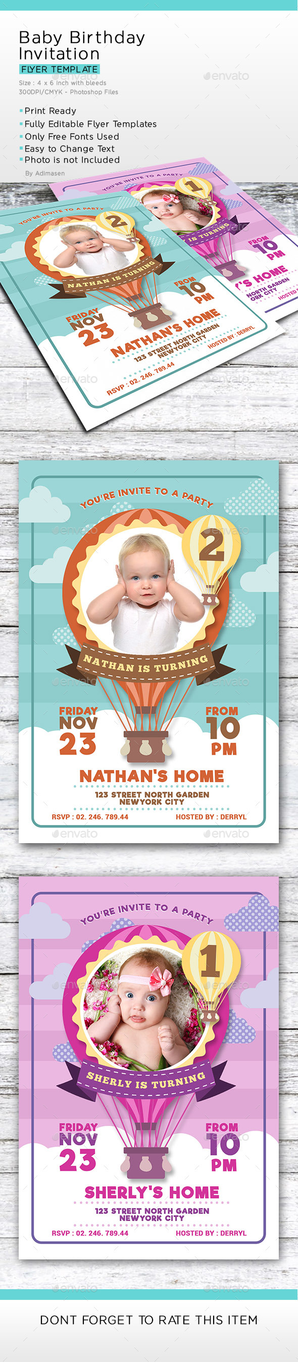 Baby Birthday Invitation