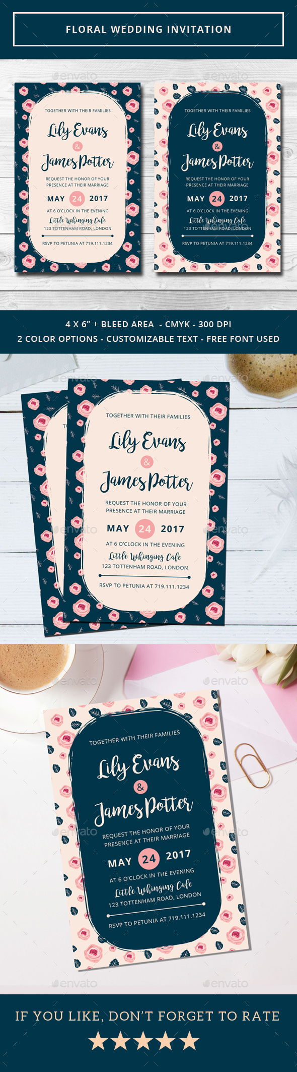 Floral Wedding Invitation