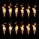 Torch Animation with Cartoon Fire Blaze Sequence