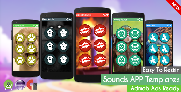 Explosions Sounds ( Sounds App Templates) + Admob (Android Studio + Eclipse)