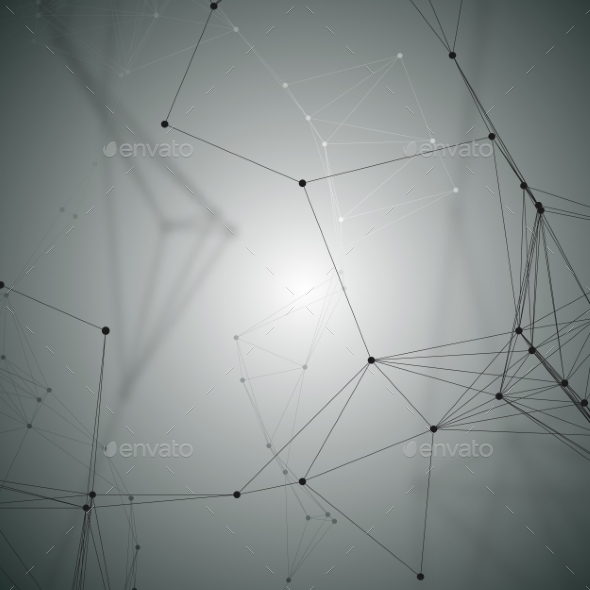Chemistry Pattern, Connecting Lines and Dots