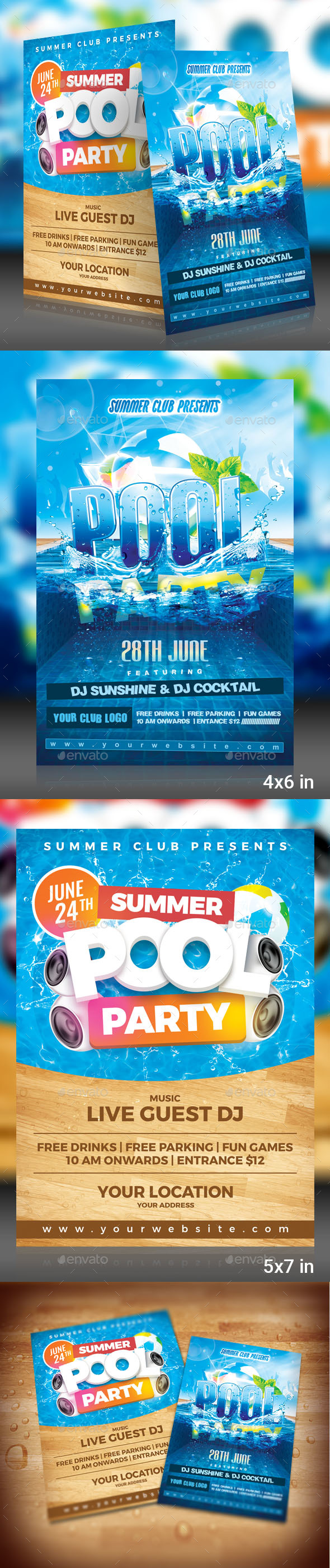Pool Party Flyer Pack