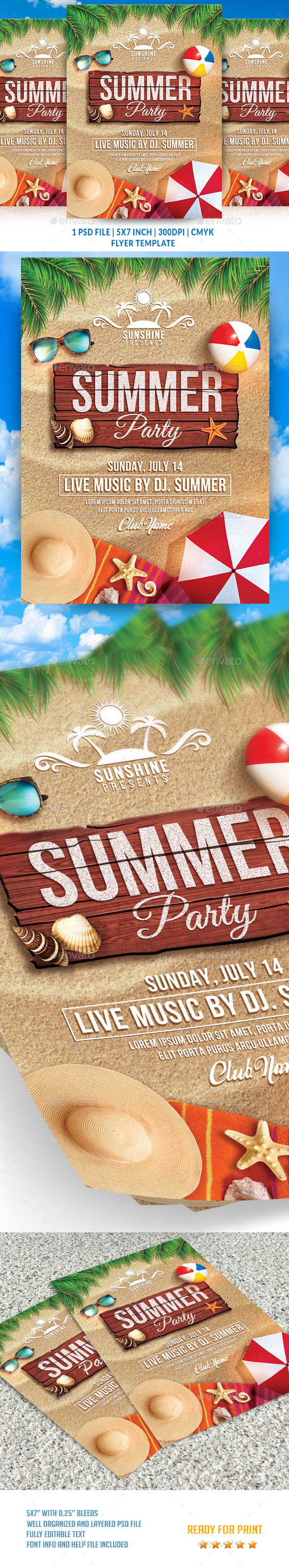 Summer Party Flyer Template