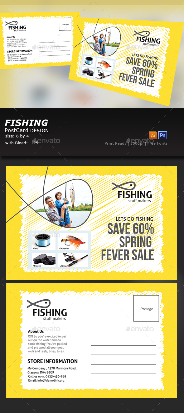 Fishing Equipment Store Post Card