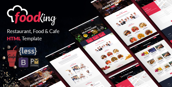 FoodKing - Restaurant, Food & Cafe HTML Template