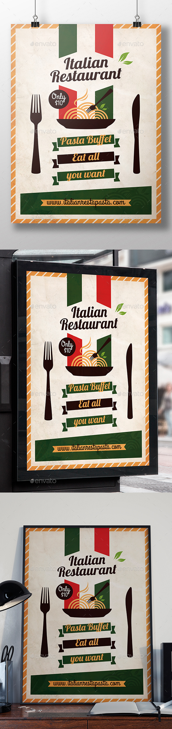 Italian Restaurant Flyer Template