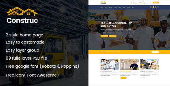 Construction PSD Template