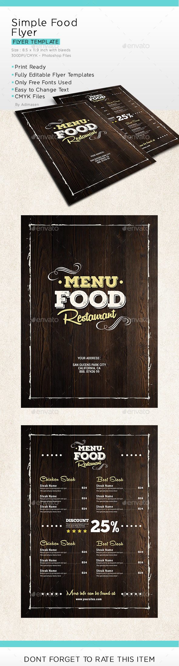 Simple Food Menu Flyer