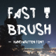 Fast Brush Font Handmade