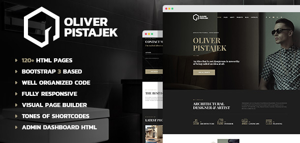 Architecture - Architecture and Design HTML Template with Builder and Dashboard HTML