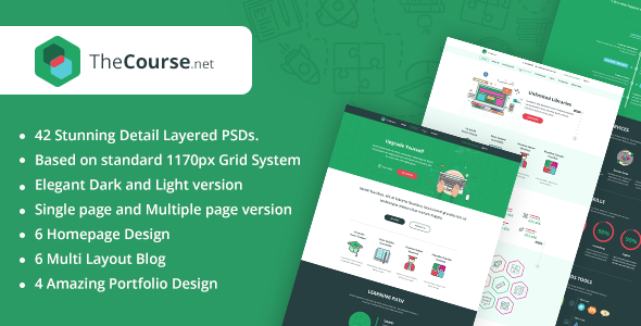 TheCourse | Multipurpose Education PSD Template
