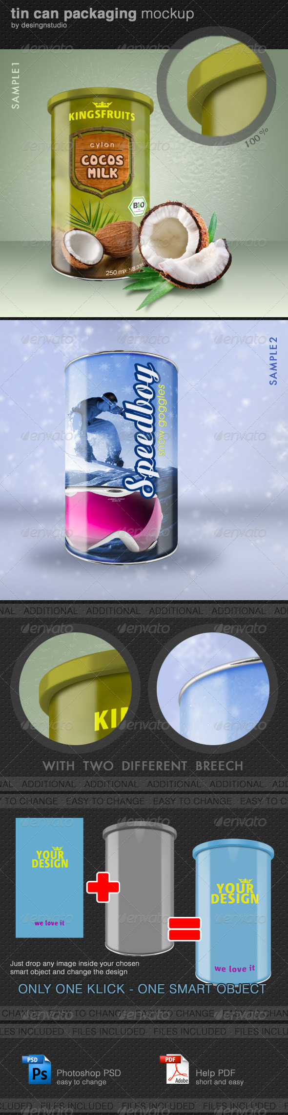 Tin Can Packaging Mock-Up