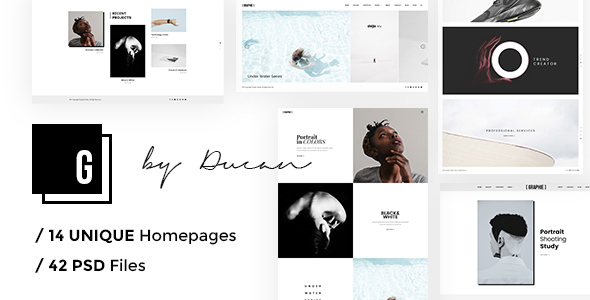 GRAPHIE - Modern Photography PSD Template
