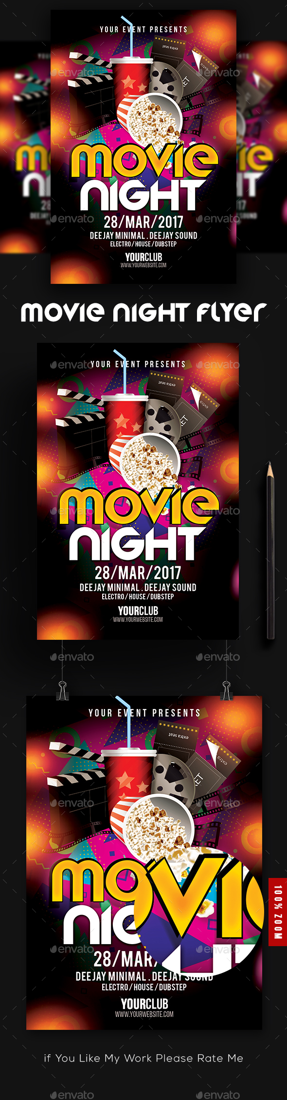 Movie Night Poster Template