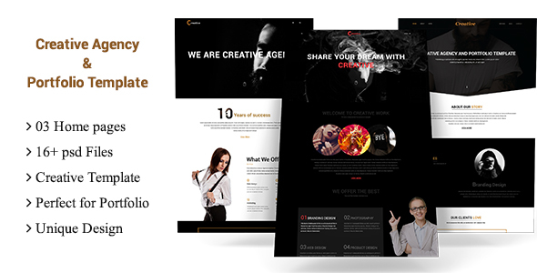Creative Agency and Portfolio Multipurpose Template