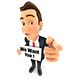 3D Businessman with We Want You Message