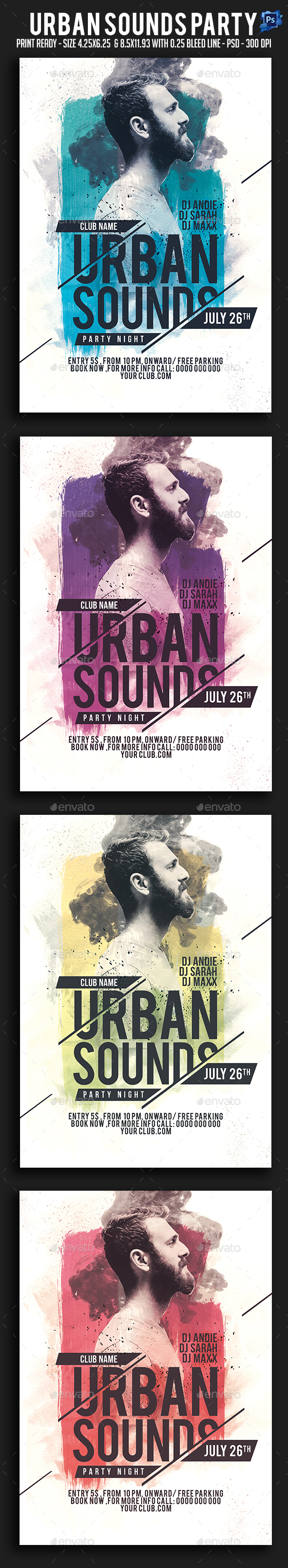 Urban Sounds Party Flyer