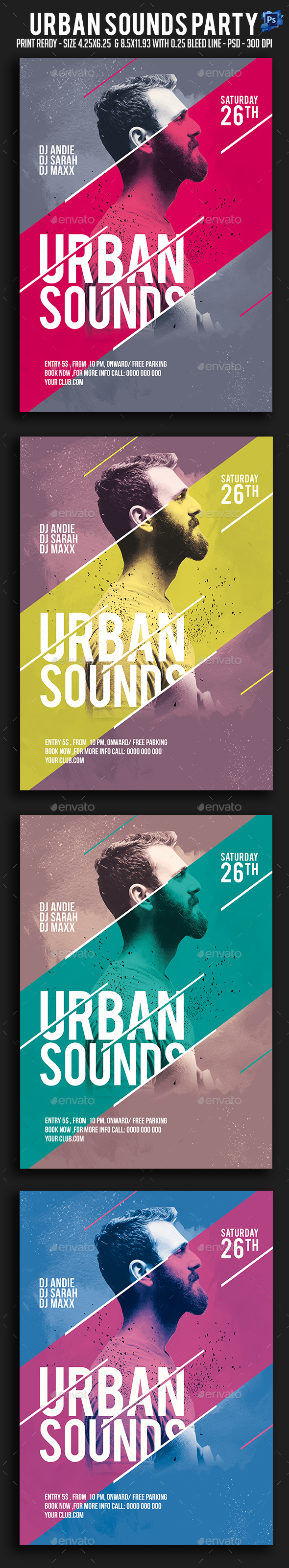 Urban Sounds Party Flyer