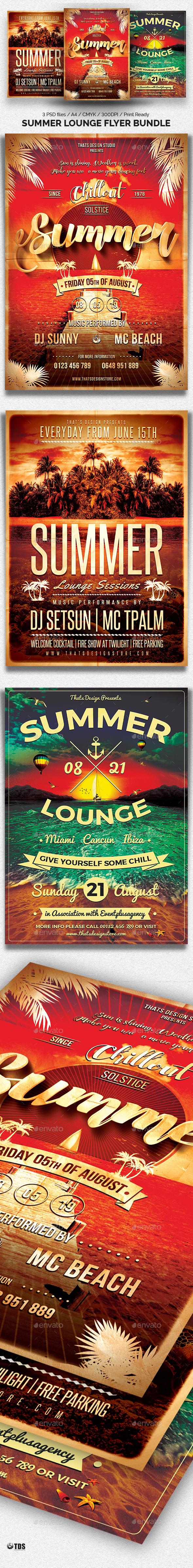 Summer Lounge Flyer Bundle