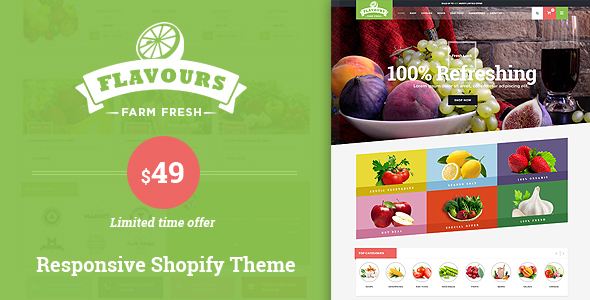 Flavours - Organic Responsive Shopify Theme