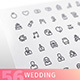 Wedding Line Icons Set