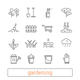 Gardening Thin Line Icons