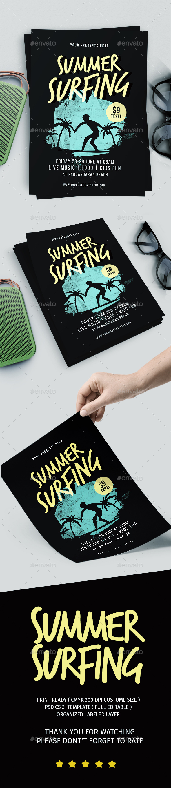 Summer Surfing Flyer