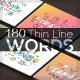 180 Thin Line Conceptual Words