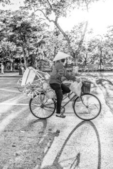 long shadows in Hanoi