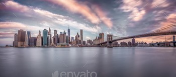 Manhattan panorama at sunrise