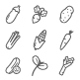 34 Vegetable Outline Stroke Icon