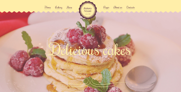 Bakeryhouse - cafeteria, bakery, restaurant, cakes, retro HTML Template