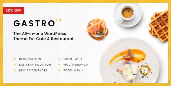 Gastro - Multi-Purpose Cafe & Restaurant WordPress Theme