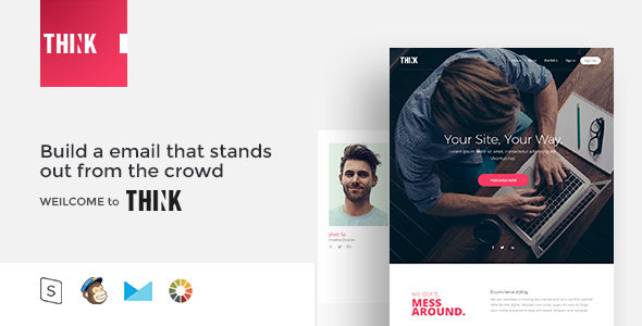 THINK - Responsive Email Template Minimal
