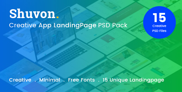 Shuvon App & Software PSD Template