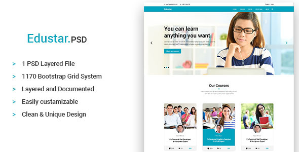 Edustar - Education PSD Template
