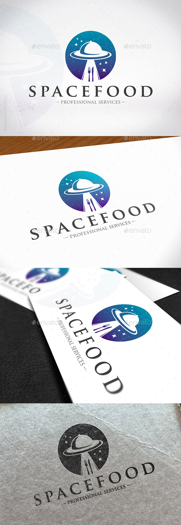 Ufo Food Logo Template