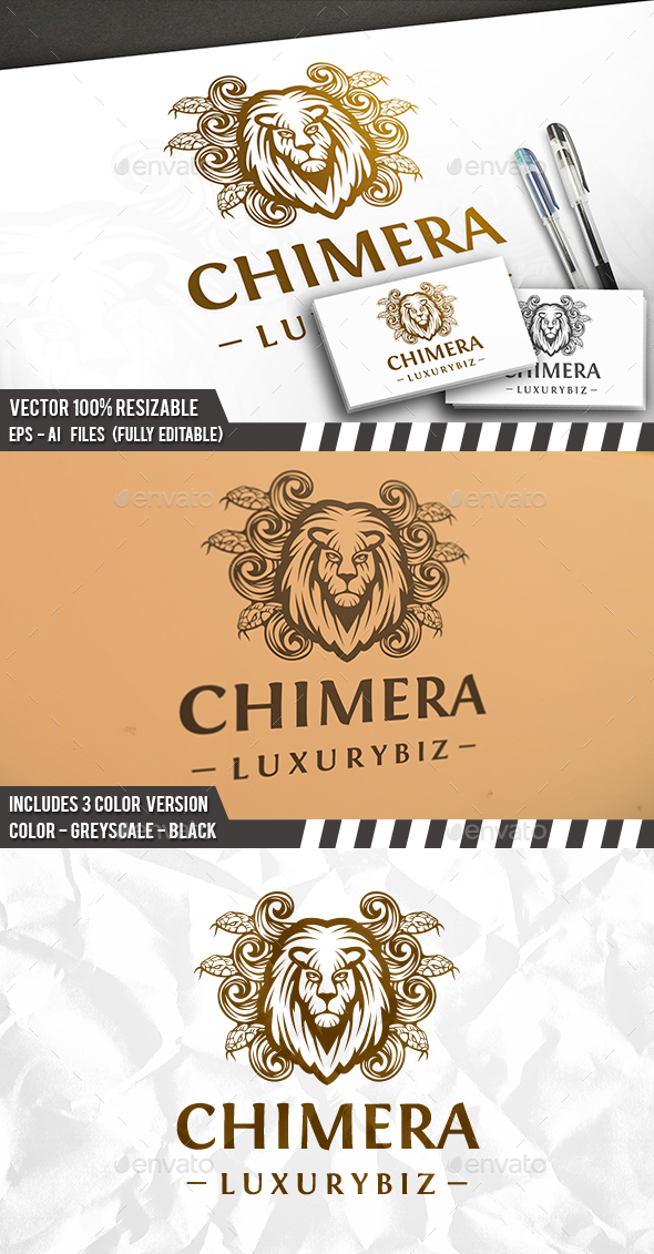 Chimera Lion Head Logo