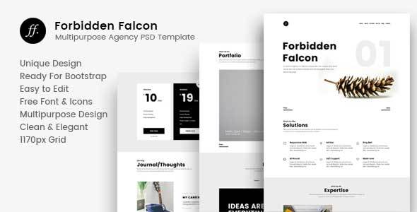 Forbidden Falcon – Multipurpose Agency PSD Template