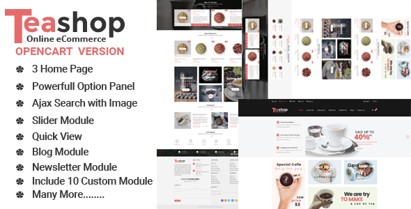 TeaShop Multipurpose OpenCart Template