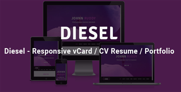 Diesel - Responsive vCard / CV Resume / Portfolio