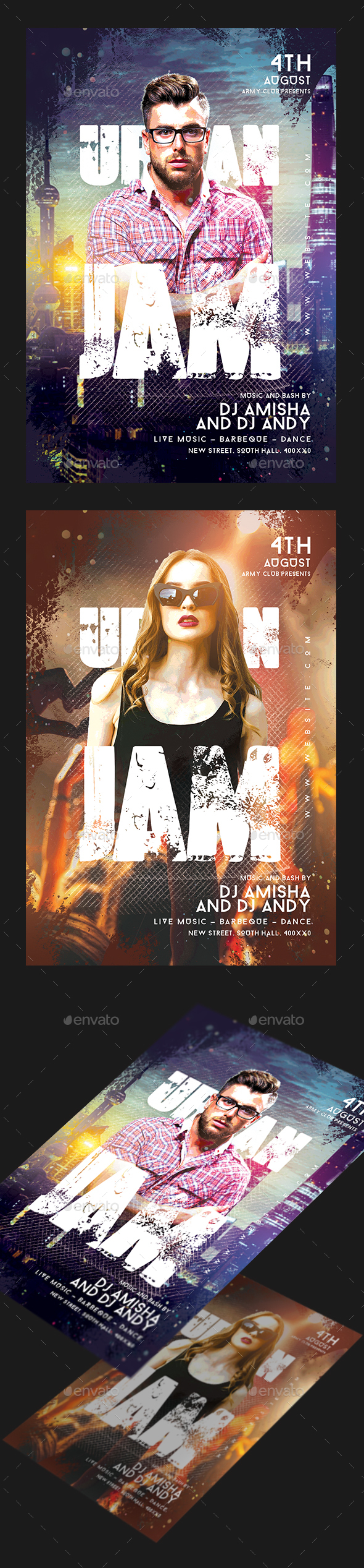 Urban Jam Party Flyer