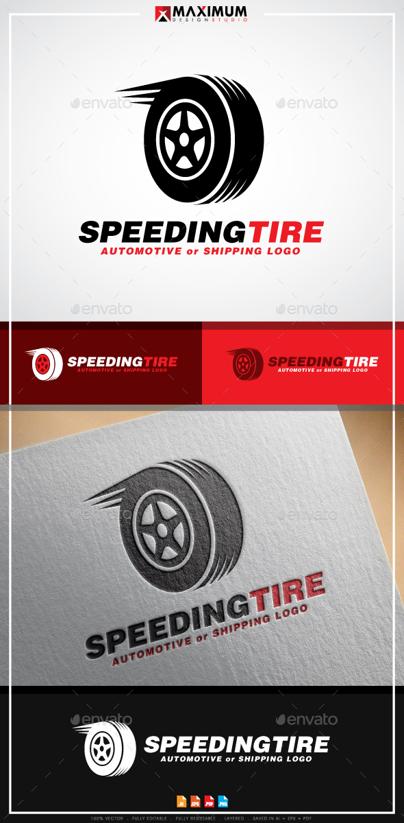 Speeding Tyre Logo Template