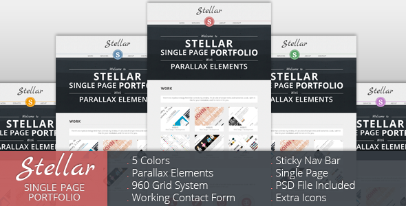 Stellar - Single Page Portfolio with Parallax