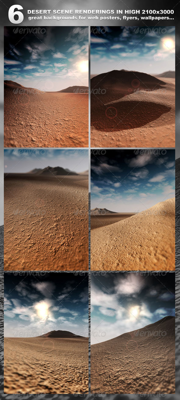 6 Desert Scenes in 2100x3000 rendered 6 Desert Scenes in 2100x3000 rendered